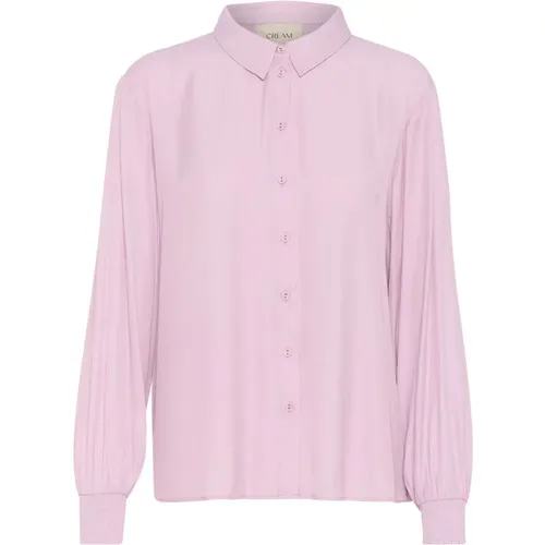 Long Sleeve Shirt Bluser Dawn , female, Sizes: XL, L, M, XS - Cream - Modalova