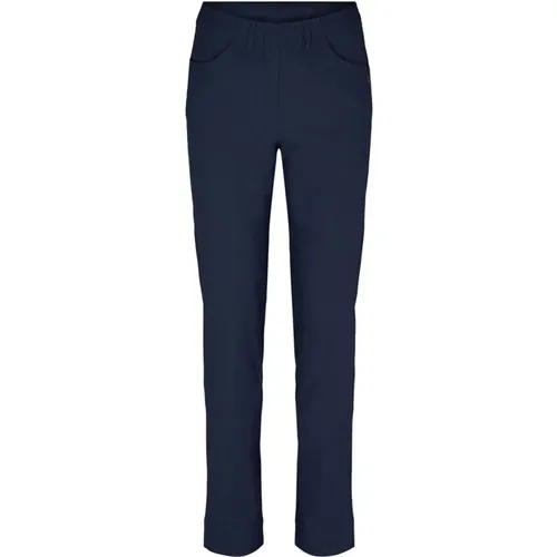 Navy Elastic Waist Trousers , female, Sizes: XS, L, 4XL, M, 6XL, S, XL, 3XL, 2XS, 5XL, 2XL - LauRie - Modalova