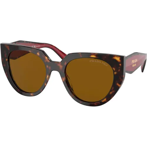 Monochrome Sonnenbrille in Havana/Braun , Damen, Größe: 52 MM - Prada - Modalova