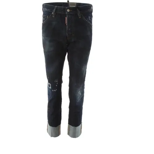 Cool Guy Cropped Blaue Jeans für Herren , Herren, Größe: XS - Dsquared2 - Modalova