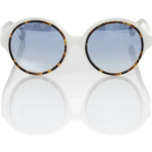 Round Sunglasses with Blue Shaded Lens , unisex, Sizes: ONE SIZE - Frankie Morello - Modalova