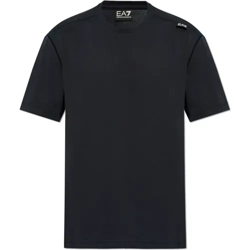 T-Shirt mit Logo , Herren, Größe: S - Emporio Armani EA7 - Modalova