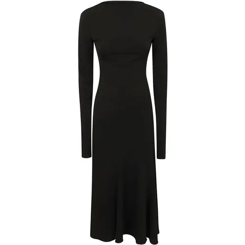 Schwarzes Midi-Kleid Sabrina-Stil , Damen, Größe: XS - Andamane - Modalova