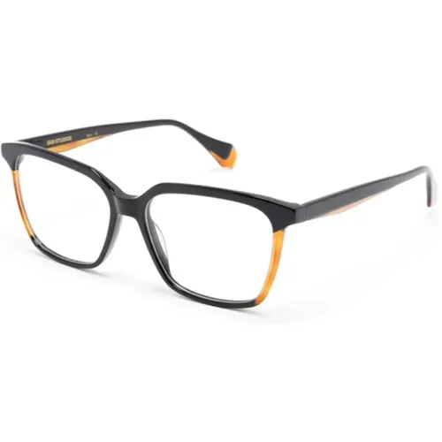 Schwarze Optische Brille Klassischer Stil , unisex, Größe: 54 MM - Gigi Studios - Modalova