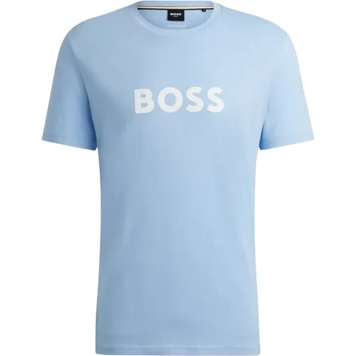 Herren T-Shirt aus Bio-Baumwolle , Herren, Größe: M - Boss - Modalova