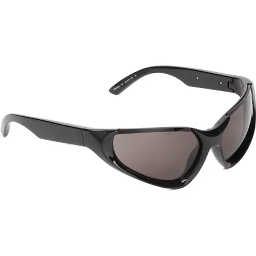 Schwarze Rechteckige Sonnenbrille Damen Accessoires , Damen, Größe: ONE Size - Balenciaga - Modalova