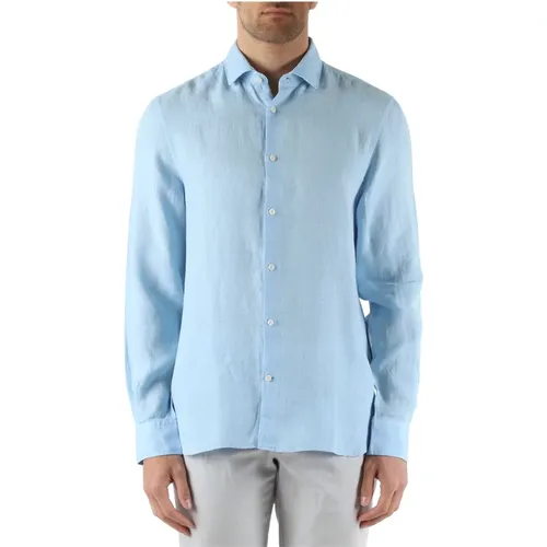 Slim Fit Linen Shirt , male, Sizes: S, L, XL, M, 2XL - Tommy Hilfiger - Modalova