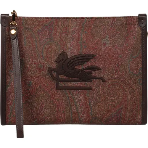 Paisley Jacquard Pegaso Pouch , female, Sizes: ONE SIZE - ETRO - Modalova