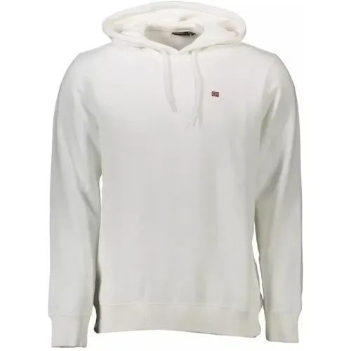 Weißer Kapuzenpullover mit Stil , Herren, Größe: 2XL - Napapijri - Modalova