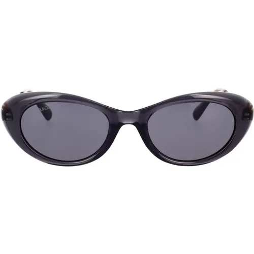 Transparente Graue Cat Eye Sonnenbrille , Damen, Größe: 52 MM - Max & Co - Modalova