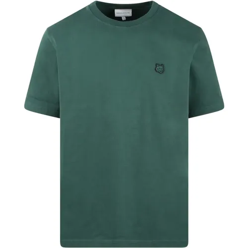 Bold FOX Head Patch Comfort T-Shirt , male, Sizes: S - Maison Kitsuné - Modalova