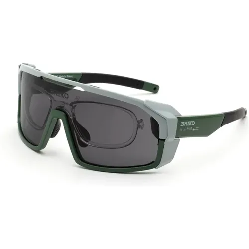 Grüne Militär Geyser Sonnenbrille , unisex, Größe: ONE Size - Briko - Modalova