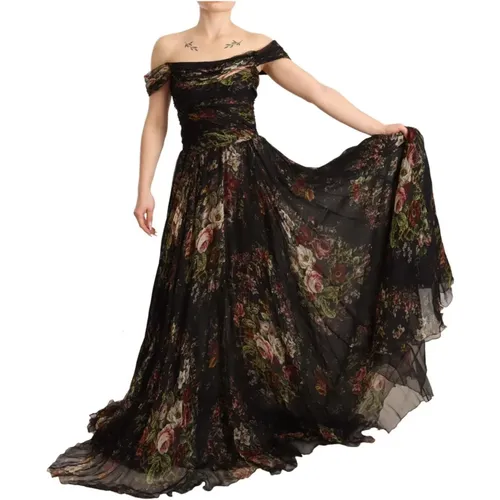Elegantes Blumen Off-Shoulder Anlasskleid - Dolce & Gabbana - Modalova