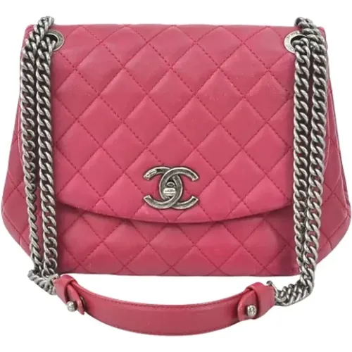 Pre-owned Rosa Leather Chanel Shoulder Bag , female, Sizes: ONE SIZE - Chanel Vintage - Modalova