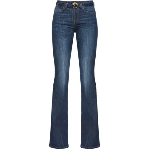 Ausgestellte Power-Stretch-Denim-Jeans , Damen, Größe: W28 - pinko - Modalova