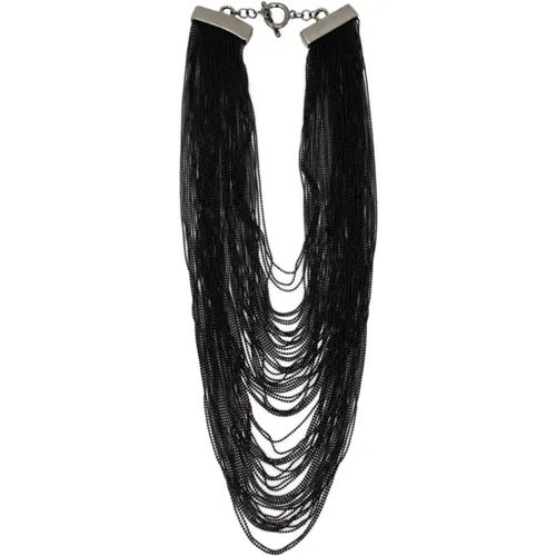 Leuchtende Halskette mit Mehreren Umdrehungen , Damen, Größe: ONE Size - Fabiana Filippi - Modalova