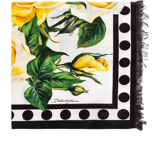 Schal mit Blumenmuster - Dolce & Gabbana - Modalova
