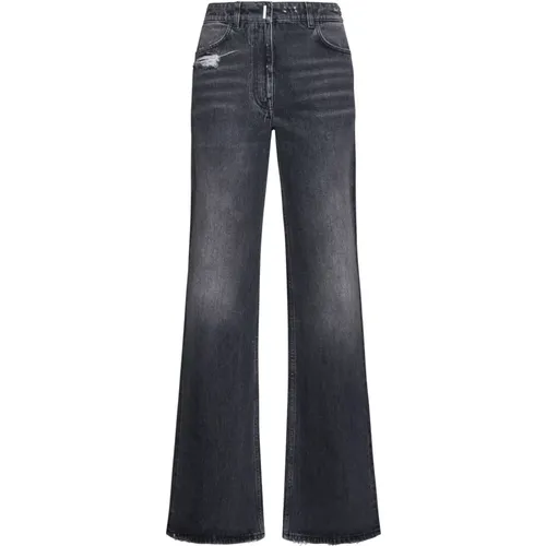 Schwarze Jeans mit Weiß/Blauem Detail - Givenchy - Modalova