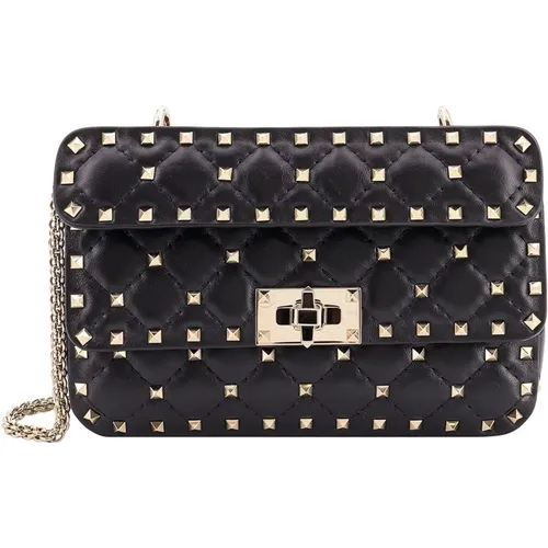 Studded Leather Shoulder Bag - Valentino Garavani - Modalova