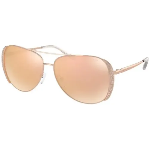 Gold Frame Stylish Sunglasses , female, Sizes: 58 MM - Michael Kors - Modalova