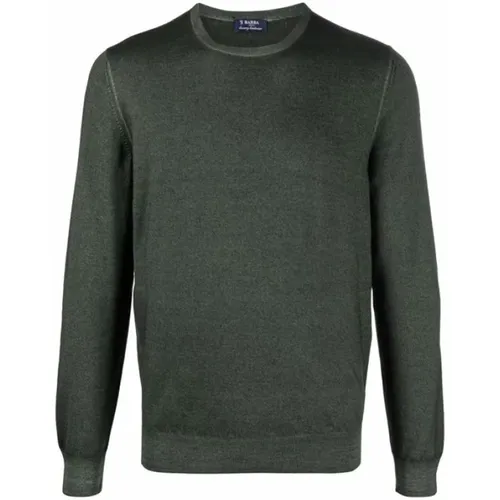 Crew Neck Wool Sweater , male, Sizes: XL, S, L, 2XL, M - Barba Napoli - Modalova