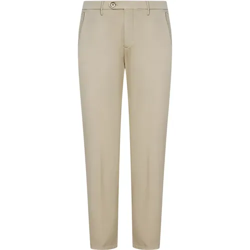 Slim-Fit Capri Trousers , male, Sizes: W37, W33 - Michael Coal - Modalova