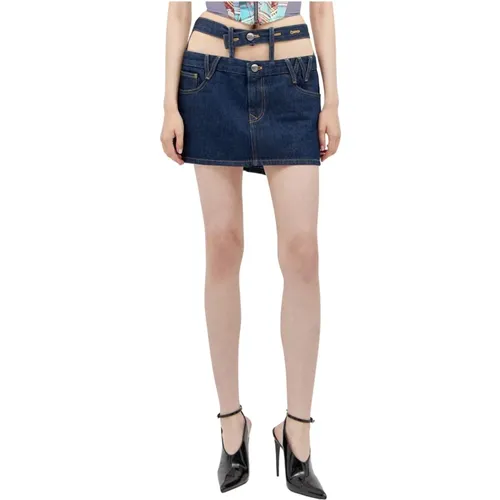 Logo-Silhouette Denim Rock , Damen, Größe: W26 - Vivienne Westwood - Modalova