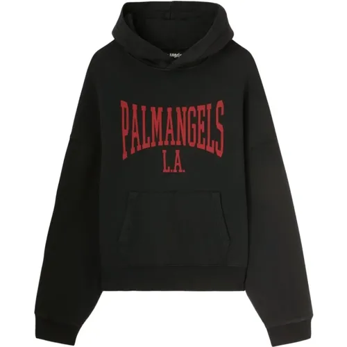 Schwarzer Sweatshirt Aw24 Herrenmode , Herren, Größe: L - Palm Angels - Modalova