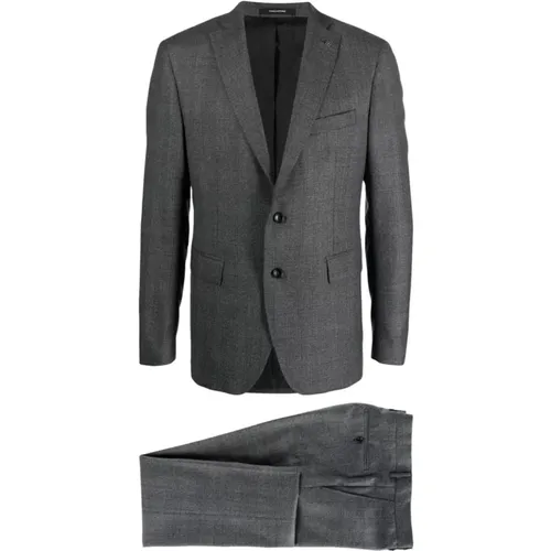 Checked Wool Suit Made in Italy , male, Sizes: L - Tagliatore - Modalova