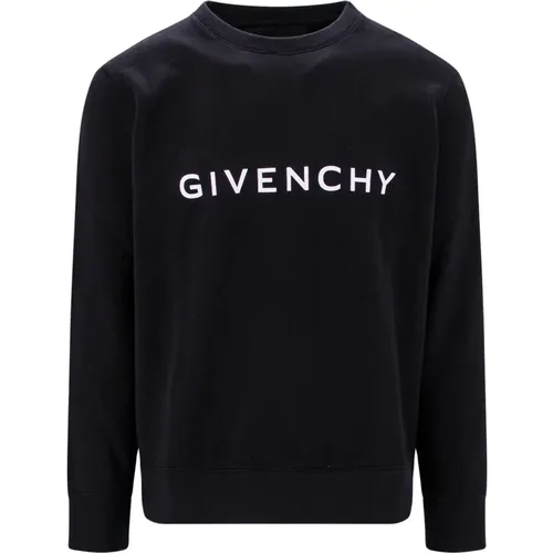 Cotton Sweatshirt with Logo Print , male, Sizes: M - Givenchy - Modalova