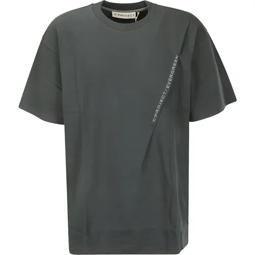 Evergreen Pinched Logo Tee , male, Sizes: L, M - Y/Project - Modalova