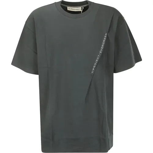Evergreen Pinched Logo Tee , male, Sizes: M - Y/Project - Modalova