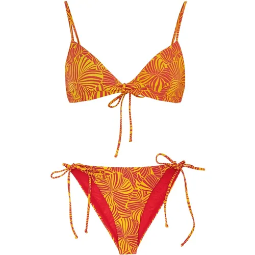 Blumiger Bikini-Top , Damen, Größe: L - Gallo - Modalova