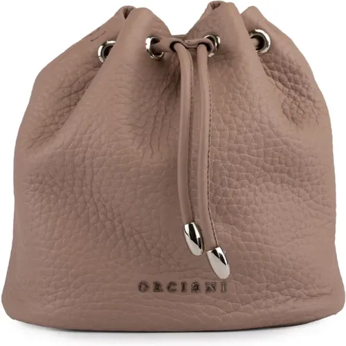 Rote Leder Mini Tasche mit Zugband - Orciani - Modalova