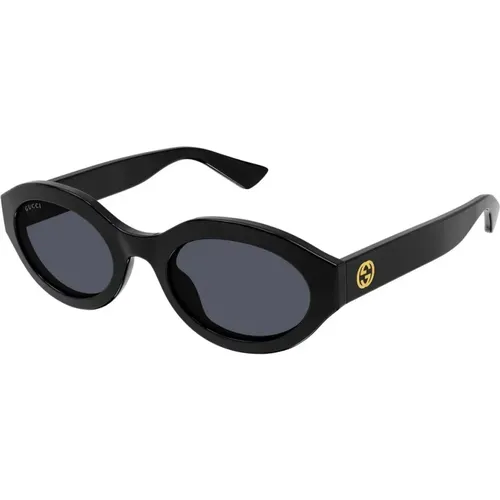 Oval Logo Sunglasses , female, Sizes: 53 MM - Gucci - Modalova