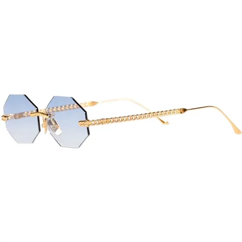 Octagonal Chain Nest Sunglasses , female, Sizes: 54 MM - Anna Karin Karlsson - Modalova
