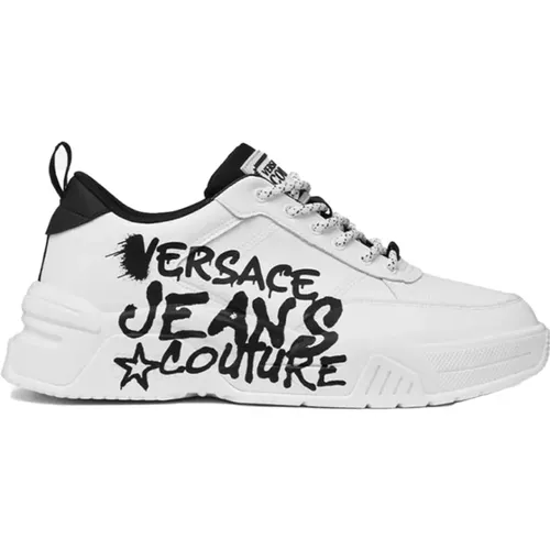 Leather Sneakers for Men , male, Sizes: 9 UK, 10 UK, 8 UK, 7 UK - Versace Jeans Couture - Modalova