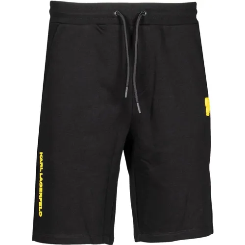 And Yellow Cotton Blend Shorts , male, Sizes: XL - Karl Lagerfeld - Modalova