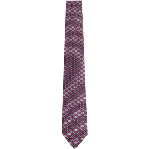 Silk Tie Made in Italy , male, Sizes: ONE SIZE - Salvatore Ferragamo - Modalova