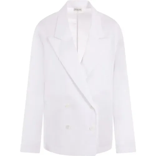 Weiße Baumwoll-Popeline-Hemd , Damen, Größe: S - Dries Van Noten - Modalova