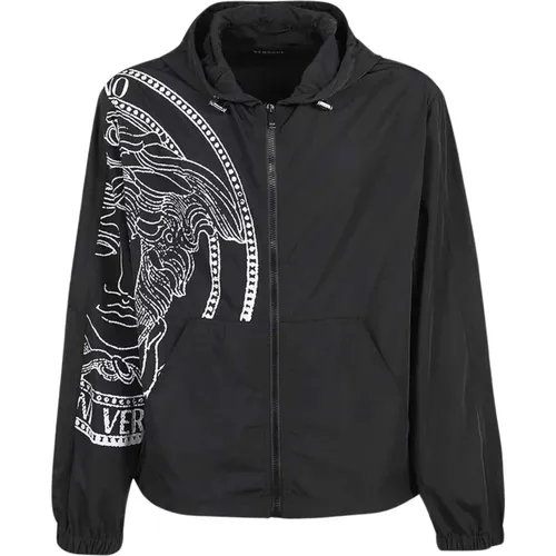 Windbreaker Jacket , male, Sizes: S - Versace - Modalova