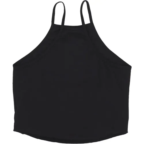 Geripptes Tanktop Schwarz/Weiß , Damen, Größe: M - Nike - Modalova