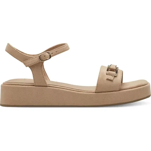 Flat Sandals for Women , female, Sizes: 4 UK, 6 UK, 5 UK, 8 UK, 7 UK, 3 UK - marco tozzi - Modalova