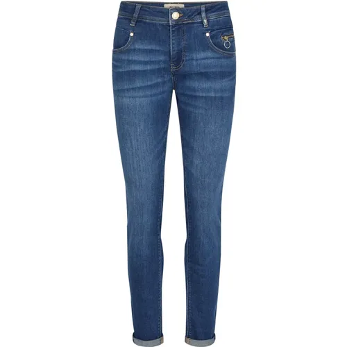 Chic Jeans with Zipper Detail , female, Sizes: W27, W32 - MOS MOSH - Modalova