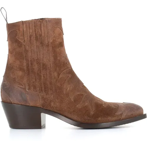 Texano Boots in Crosta with Elastic Inserts , female, Sizes: 7 UK, 4 1/2 UK - Sartore - Modalova