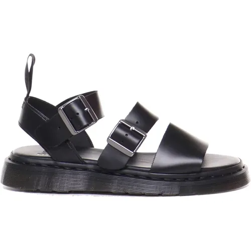 Leather Flat Sandals for Men , male, Sizes: 8 UK, 7 UK, 9 UK, 9 1/2 UK - Dr. Martens - Modalova