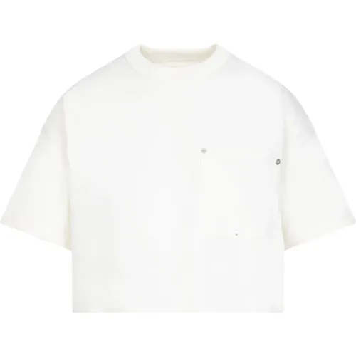 Weiße Baumwoll-T-Shirt Ss24 , Damen, Größe: M - Bottega Veneta - Modalova