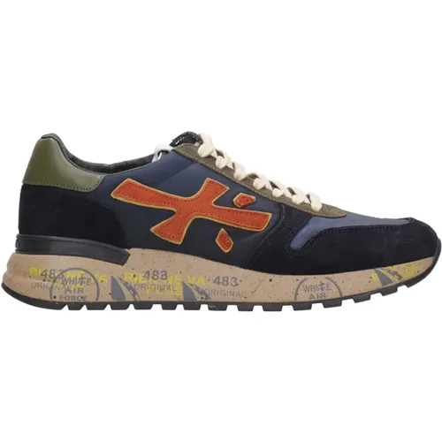 Blaue Mick Wildleder- und Stoff-Sneakers - Premiata - Modalova