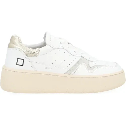 Step Calf Leather Sneaker , female, Sizes: 8 UK, 7 UK - D.a.t.e. - Modalova