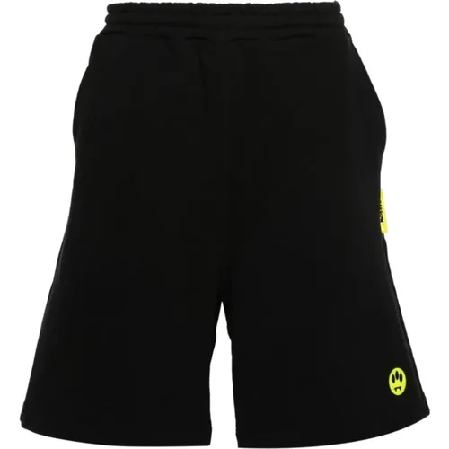 Schwarze Baumwoll-Jersey Shorts , Herren, Größe: M - Barrow - Modalova